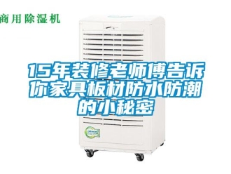 企业香蕉视频APP下载地址15年装修老师傅告诉你家具板材防水防潮的小秘密