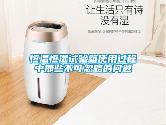 知识百科恒温恒湿试验箱使用过程中那些不可忽略的问题